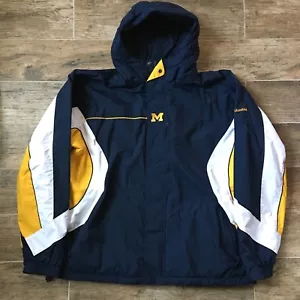 Rare VTG Men's Columbia Michigan Wolverines Reversible Parka Jacket OMNI-SHIELD - Picture 1 of 11