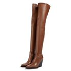Sexy Fashion Women High OverKnee Boots Winter Real Leather High Heels Shoes
