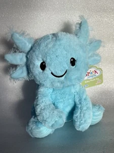 Juguete de peluche azul ajolotl chispa crear imagina 9" peluche sonajero nuevo - Imagen 1 de 6