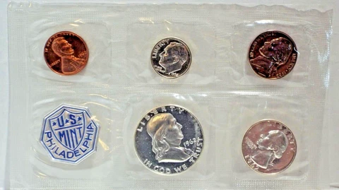 1962P 5 coin mint set Cover