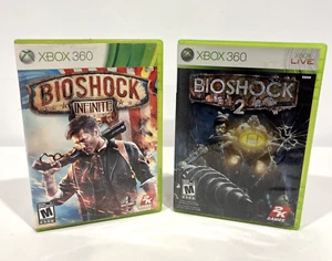 BIOSHOCK 2 & BIOSHOCK INFINITE MICROSOFT XBOX 360 COMPLETE W/ MANUALS 2K GAMES - Picture 1 of 6