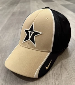 Vanderbilt Commodores Nike Flex Fit Black/Gold Hat Cap - One Size Fits All - Picture 1 of 6