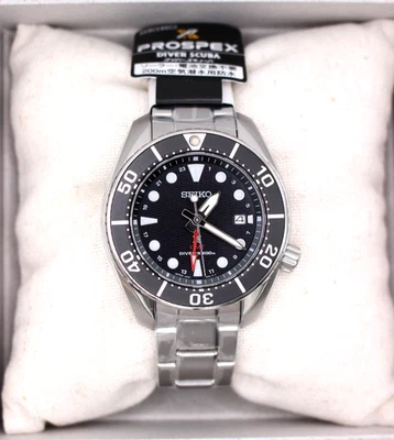 SEIKO Prospex SBPK003 SUMO GMT Black Dial Scuba Diver 200m Solar Sapphire Watch - Image 1 of 4