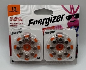 Energizer Size 13 Hearing Aid Batteries. 32 Pack, Best by 07/2027 New - Picture 1 of 2