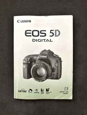 📸 正品说明书 适用于佳能 EOS 5D 数码自动对焦 单反相机 日本 — 第 1/4 张图片
