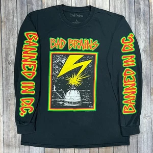 Bad Brains Banned In DC Long Sleeve Shirt Large Mens Black Tour Concert Punk 80s - Picture 1 of 6