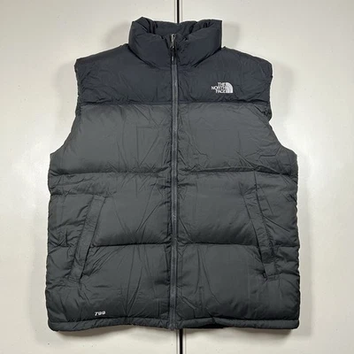 Chaleco acolchado The North Face 700 plumón de ganso para hombre XL Nuptse negro gris ropa de calle Foto 1 de 4