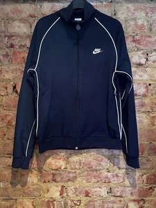Chaqueta mediana vintage Nike cremallera completa etiqueta gris azul marino - Imagen 1 de 24