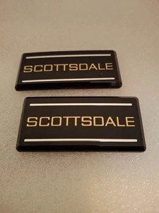  88-98 Scottsdale Roof Pillar Cab Emblem Badge Nameplate Side NEW *PAIR* - Picture 1 of 4