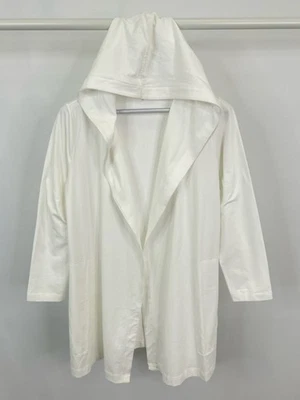 Chaqueta Cárdigan con Capucha EILEEN FISHER NUEVA CON ETIQUETAS $198 Nueva Talla S/P Blanca para Mujer Foto 1 de 3