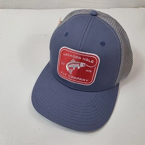 Jackson Hole Fly Company Truckers Hat One Size blue gray - Picture 1 of 5