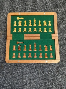 Deluxe Hardwood Folding Travel 7.5 Inch Magnetic Chess Set(2015) - Picture 1 of 5