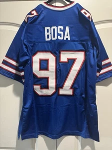 New Joey Bosa #97 Buffalo Custom Blue Football Jersey Stitched Size X-Large - Picture 1 of 3