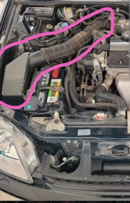 🔥 97-01 Honda Prelude OEM Air Intake pipe&Filter Box Assembly all locking tabs! - Image 1 of 4