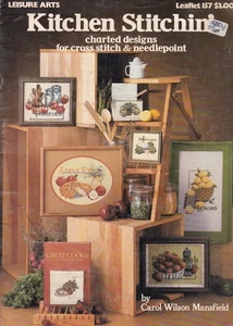 Kitchen Stitching Cross Stitch Booklet 1979 Carol Mansfield Leisure Arts 157 - Picture 1 of 2