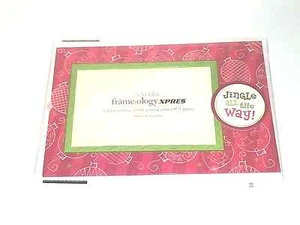 CHRISTMAS PHOTO FRAME CARD, "JINGLE ALL THE WAY!", 4"X6", GLOSSY, BRAND NEW - Picture 1 of 2