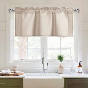 Kitchen Valances Curtains for Windows Living Room Bedroom Bathroom Toppers Fa... - Picture 1 of 7