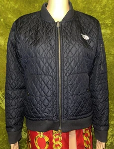 THE NORTH FACE Girls Black Diamond Quilted Insulated Bomber Jacket Youth Sz XL - Picture 1 of 10