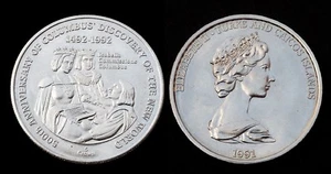 Islas Turcas Y Caicos 5 Coronas 1991 500 Años Del Descubrimiento Del Nuevo Mundo - Bild 1 von 1