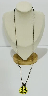 Collar J Crew tono dorado esmalte piña y estrás 30 pulgadas. Foto 1 de 4