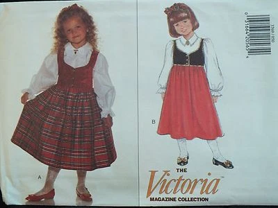 Sweet OOP BUTTERICK 3769 Girls Victorian Jumper & Blouse PATTERN 2-3-4/5-6-6X UC - Image 1 of 3