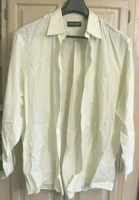 Kenneth Gordon Men's White Cotton Button Down Long Sleeve Dress Shirt Size 18/35 - Image 1 of 4