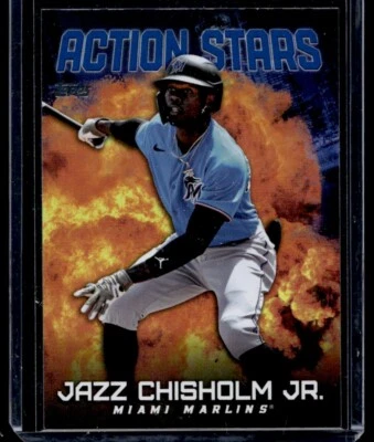 2023 Topps Update Jazz Chisholm Jr. Action Stars Blue Miami Marlins - Image 1 of 2