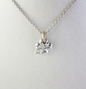 Collana Amulé collezione "Natura" in argento 925 bicolore con quadrifoglio - Imagen 1 de 1