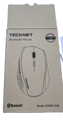Technet 2600DPI Bluetooth WirelessMouse 12 Month Battery Life Black - Image 1 of 4