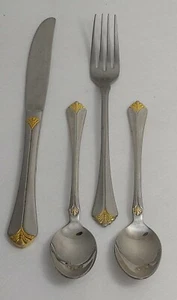 Towle Santa Barbara Gold Flatware Lot 4 PC - Picture 1 of 3