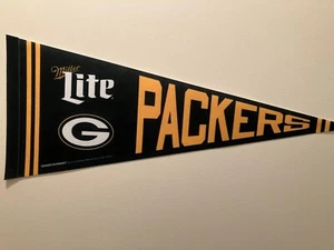 Green Bay Packers Miller Lite official Banner Pennant Flag Licensed 2024 new - Picture 1 of 2