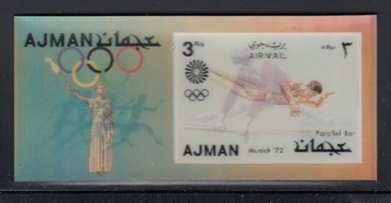 Sello 3D AJMAN Munich Juegos Olímpicos de Verano MNH Foto 1 de 1