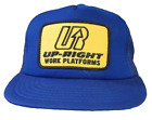K Products Vtg Hat Up Right Work Platforms Manlift Patch Mesh Snapback Trucker