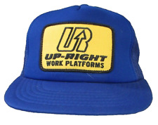 K Products VTG Hat UP RIGHT Work Platforms Manlift Patch Mesh Snapback Trucker