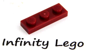 15 LEGO Dark Red Plate 1 x 3 (3623) - 15 Pieces - Picture 1 of 1