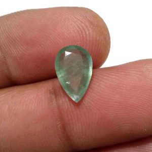 2.15 Crt Beautiful Top Green Colombian Emerald Pear Shape Faceted Loose Gemstone - Imagen 1 de 8