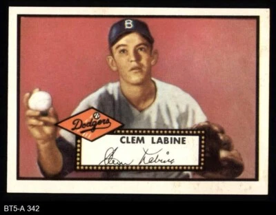 1952 Topps REPRINT #342 Clem Labine Dodgers 8 - NM/MT - Image 1 of 2