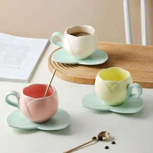Tulip Coffee Cups Ceramic Drink Cups Creative Milk Cup