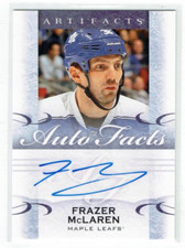 14-15 UD Upper Deck Artifacts Autofacts  Frazer McLaren  Auto