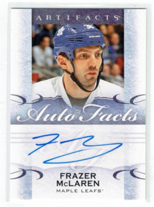 14-15 UD Upper Deck Artifacts Autofacts  Frazer McLaren  Auto