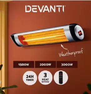Devanti Electric Infrared Strip Radiant Heaters With Remote Control-3000W - Picture 1 of 9