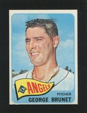 #242 GEORGE BRUNET, Angels - 1965 Topps: EX-MT, o/c, pack fresh 221682e