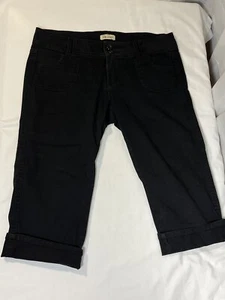 Shorts Women’s size 9 Black Be Bop Capri Cuff Boyfriend - Picture 1 of 14