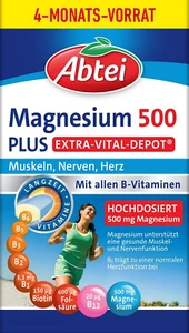 JAHRESVORRAT Abtei Magnesium 500 plus Extra-Vital-Depot 500mg 3x126 Tabletten - Bild 1 von 11