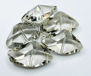 5556 Swarovski Elements Crystal Silver Shade 13.5x24mm Faceted Galactic 5 Beads - Picture 1 of 1