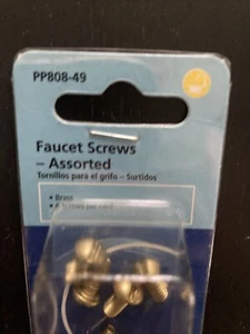 Plumb Pak PP808-49 Faucet Screws - assorted, Brass. 6 screws per pack - Picture 1 of 1
