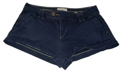 Vintage American Eagle Super Short Shorts Size 6 Navy Blue  - Image 1 of 4