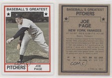 1982 TCMA Baseball's Greatest Pitchers Tan Back Joe Page #1982-4