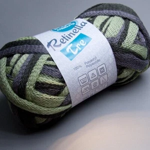 Lana Grossa Retinella Tre 305 Dunkelgrün-hellgrün-grau 100g (5.95 - Imagen 1 de 2