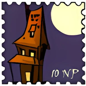 Neopets - Timbro Haunted Mansion! - Oggetto virtuale! [Veloce + Cassaforte] - Foto 1 di 1
